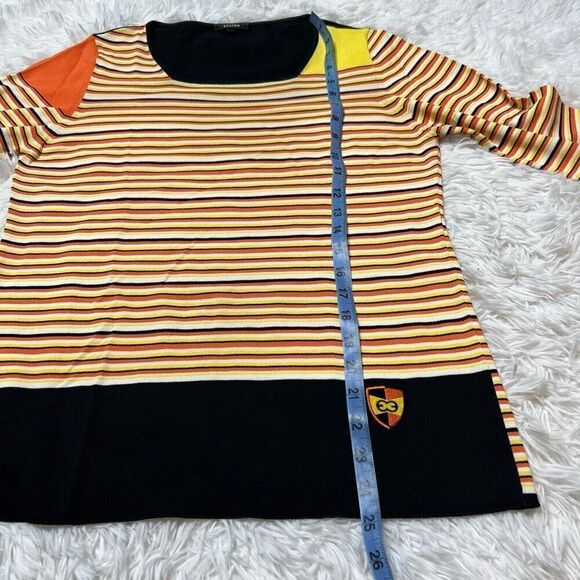 Escada Magaretha Ley Sweater Womens Size 40 Lightweight Pullover Stripe Stretch - Picture 7 of 9